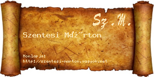 Szentesi Márton névjegykártya